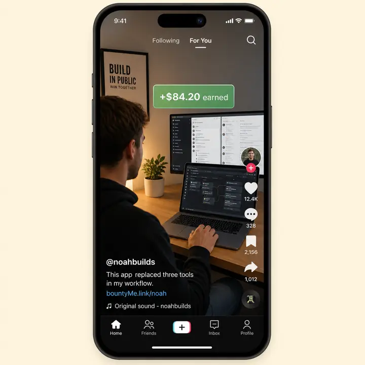 Tech creator's app download post